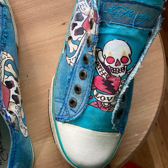 Rare size and color Ed Hardy slip on sneakers! - Picture 5 of 7